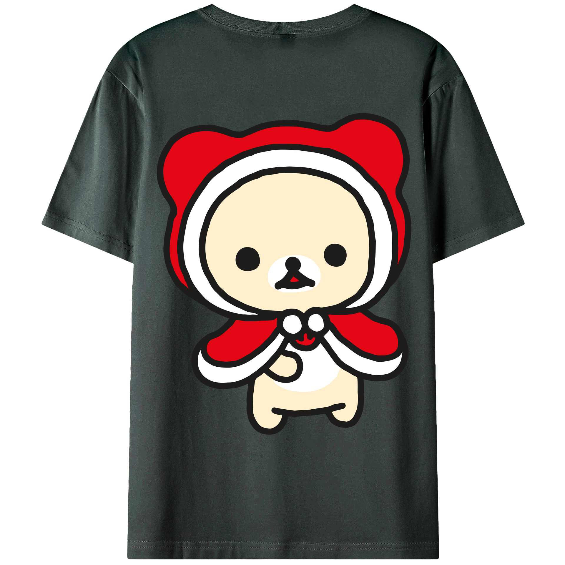 （画像用） リラックマ リラックマ キイロイトリ Rilakkuma Korilakkuma Kiiroitori 綿100％ メンズ半袖Tシャツ（バックプリント） 通気性